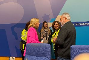 XI JORNADA SOBRE Prevención y Atención al Maltrato Infantil organizada por el Samur. Inmaculada Sanz, vicealcaldesa Madrid, Carmen Camacho, vicepresidenta segunda de SEMES y  José Antonio Diaz-Huertas, presidente del CCI de la promoción de la salud de la